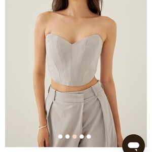 Love Bonito Olwyn Bustier Crop Top Large